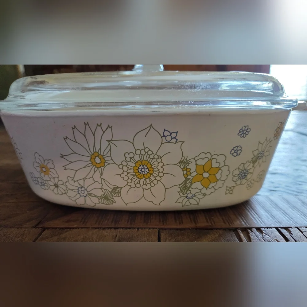 Vintage Corning Ware Floral Bouquet Casserole Dish 2 Liter With Lid A-2-B